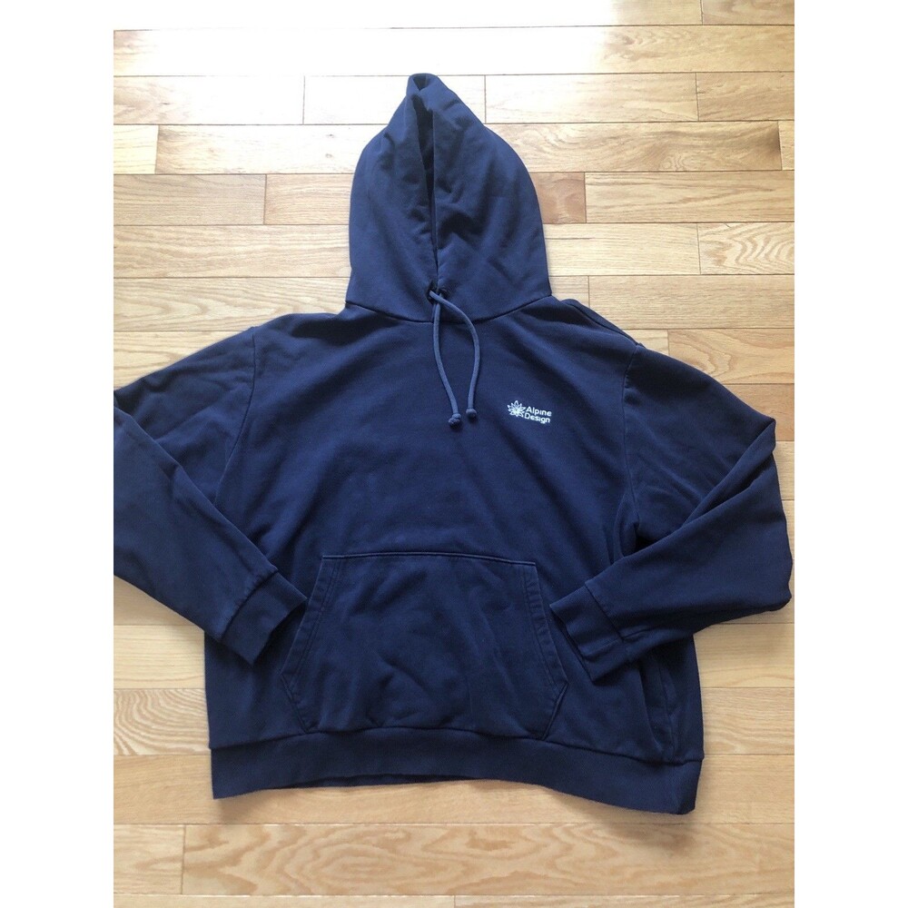Alpine Design Hike Hoodie Men's 2XL Navy Kangaroo Pocket‎ Logo Camping Snow